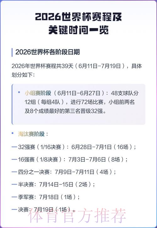 世界杯完整赛程什么时候开始 世界杯完整赛程什么时候开始